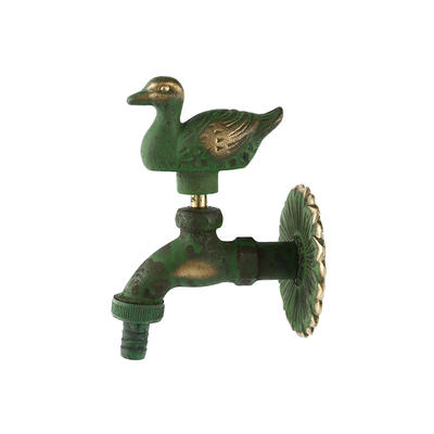 YT3026 duck shape bibcock, green1/2"