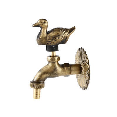 YT3027 duck shape bibcock, ancient brass color1/2"