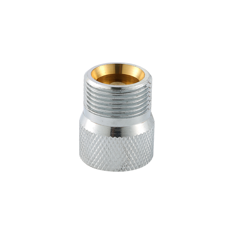 YT7018  brass connector,  knurling, chrome plated,  non-return valve3/4"