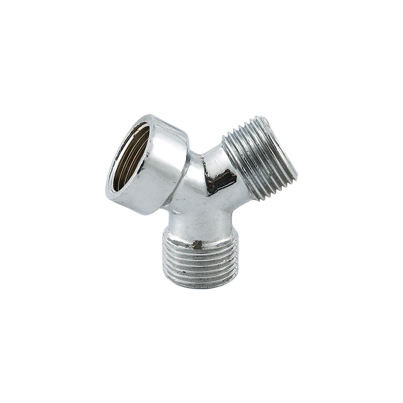 YT7028   brass connector, polish and chrome plated1/2"