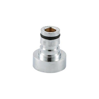 YT7034  brass nozzle, hose connector with O-ring, polish and chrome plated3/4"