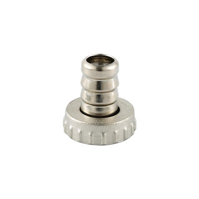 YT7038  brass nozzle, hose connector ,sandblasting and chrome plated3/4"